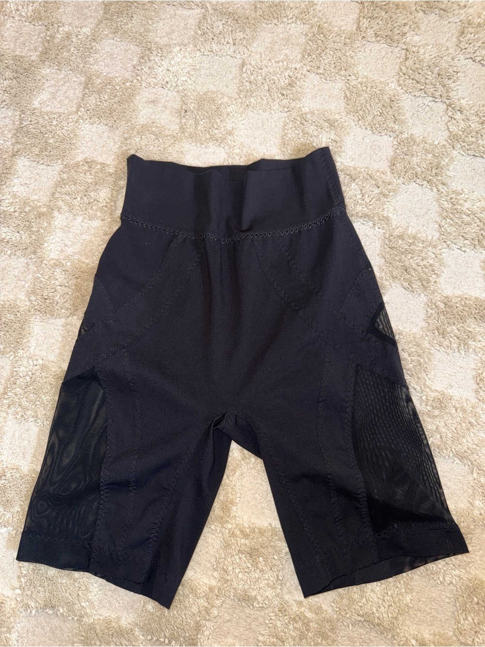 La Perla Luxury Stretch Tulle Shorts Black Minimalist Shapewear | Size: S